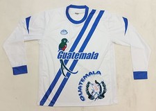 Guatemala 2016 New Arza Soccer Jersey White Blue Long Sleeve