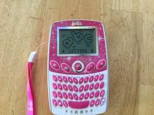 Mattel Barbie Handheld Electronic Learning Game Br68 Pink Ebay