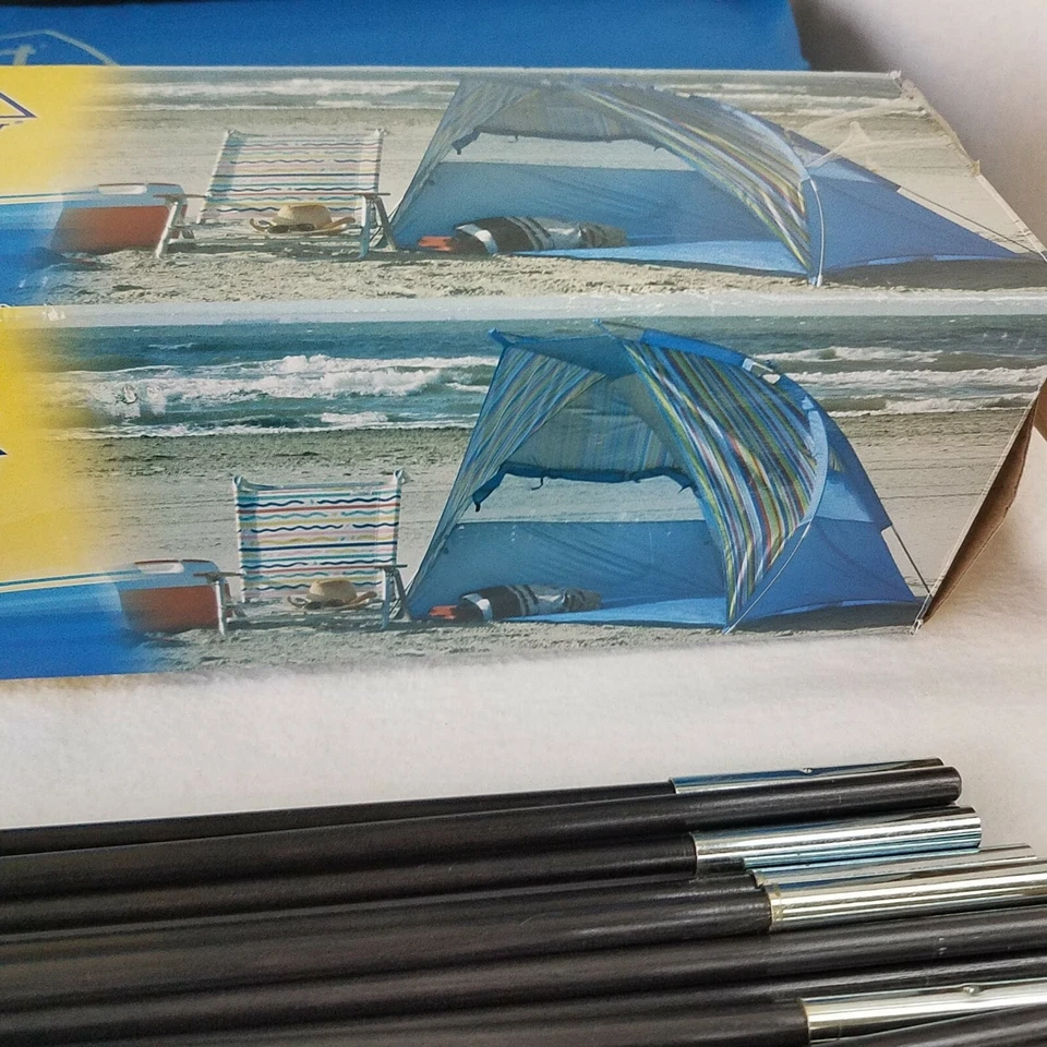 Texsport Calypso Cabana/Beach Sun Tent UPF+50 84 x 48 x 48 Zip Up Windows #01831 - Image 4 of 4