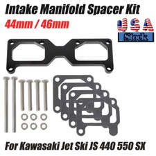 Intake Manifold Spacer Kit &Gaskets 44mm/46mm For Kawasaki Jet Ski JS 440 550 SX