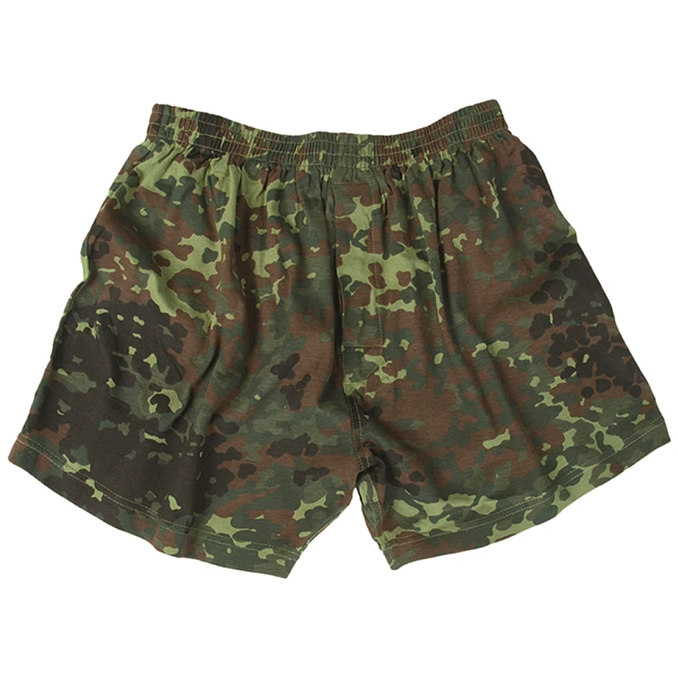 US MILITARY STYLE MENS ARMY BOXER SHORTS UNDERWEAR GERMAN FLECKTARN CAMO S-3XL