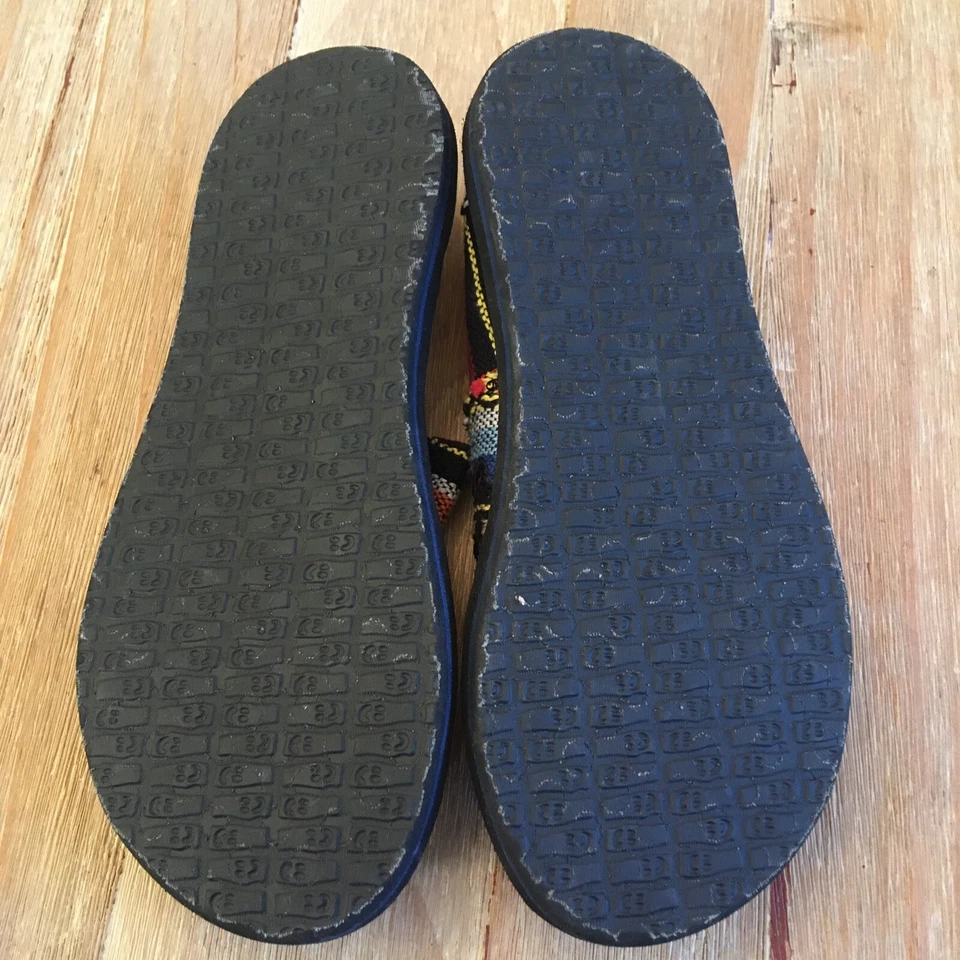 SANUK Youth Multi Color Striped Woven Canvas Slip On Shoes Loafers Size 2  - Image 3 of 3