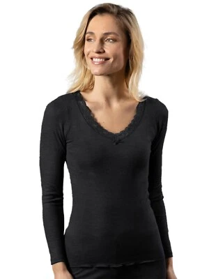 Nina von C. Damen Langarm-Shirt Wool Silk 29 470 846 0 Gr. 36-48 in 2 Farben - Bild 1 von 2