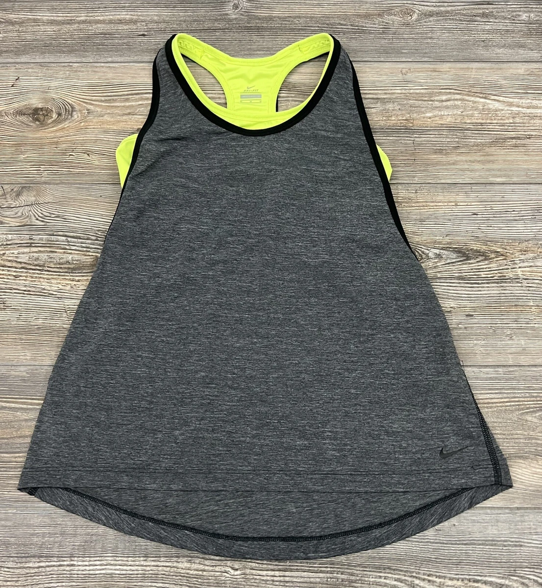 Nike Dri Fit Racerback Tank Top with Attached Sports Bra Medium 643314 035