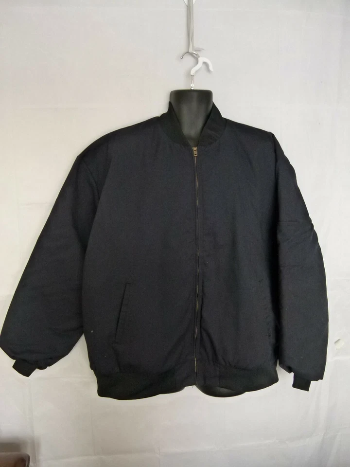 Horace Small Uniform Bomber Jacket Full Zip Pockets Rib Collar Navy Size 3XL RG - Image 2 of 4