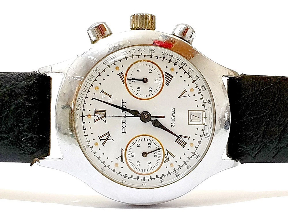 Poljot 3133 Valjoux 7734 Chronograph Manual Winding Men s Wristwatch 072502