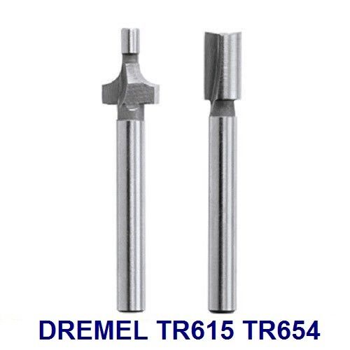 DREMEL TRIO ROUTER BITS TR615 ROUNDOVER  AND TR654 3/16” SHANK STRAIGHT TR670 - Picture 1 of 4