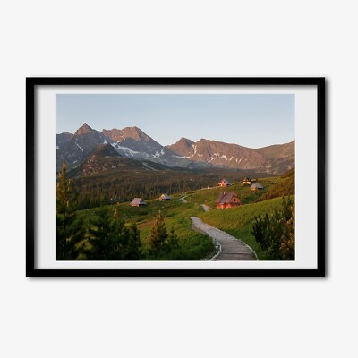 Tulup Bild MDF gerahmte Wand Dekor 60x40cm Glade in Tatra