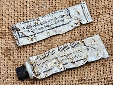 WW2 ORIGINAL GERMAN MEDICAL ALKALINE EYE OINTMENT TUBE RELIC from KURLAND