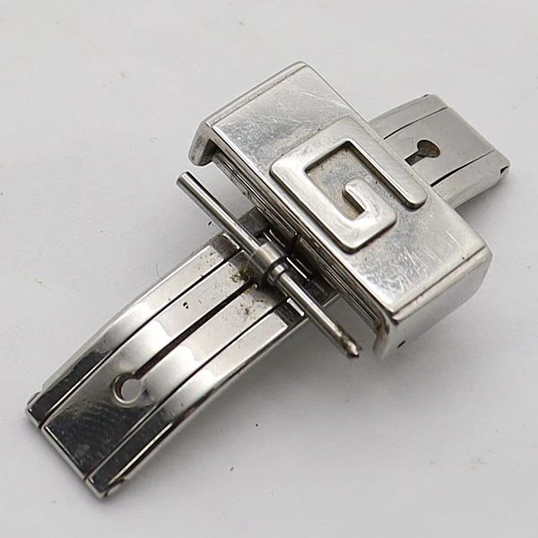 Bracelet montre homme Gucci véritable fermoir boucle en D pièces couleur argent 18 mm #1