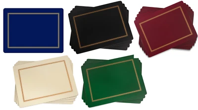 Pimpernel Classic Emerald Cork-Backed Placemats, Set of 4, 15.7 X 11.7"