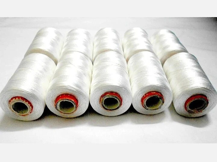 Viscose Rayon Yarn Thread White Embroidery Bangle Jewellery Making 10 Spool - Image 2 of 3