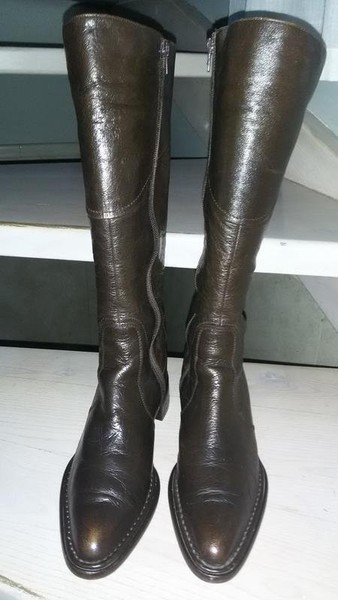Women Marc O'Polo Boots Brown Leather 38.5