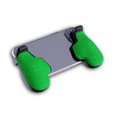 PUK Phone Gaming Grip - Black & Green Ergonomic Mobile Game Handle with Adhesive