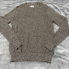 St. John's Bay Sweater Pullover Womens Size M Light Weight Brown Cream