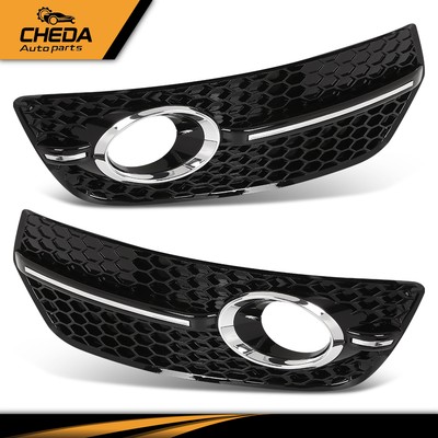 Fog Light Cover Grill Left & Right Side Fit For 2009-2012 Audi Q5 W/O S-Line Pkg