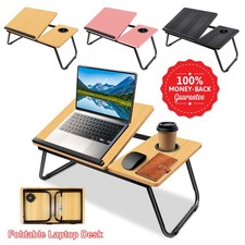 Foldable Laptop Table Bed Sofa Tray Desk Stand Portable Adjustable Lap Table
