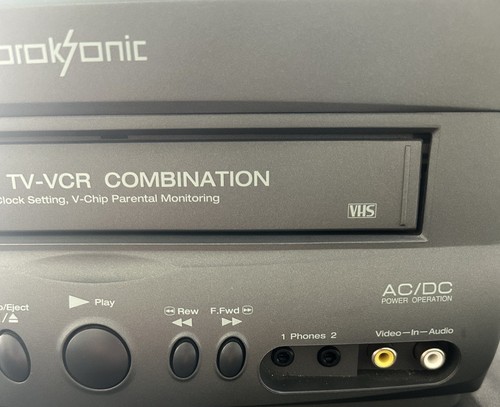 Broksonic 9” Portable TV VCR Combo Retro CRT Gaming CTSGT-2799T WORKS! No Remote - Picture 4 of 9