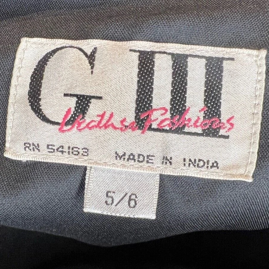 Minifalda vintage G3 para mujer junior talla 5 6 de cuero genuino cremallera frontal negra Foto 4 de 4