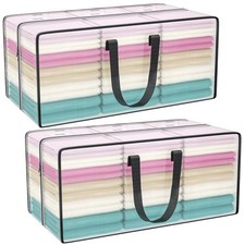 Clear Storage Bags With Zipper 2 Pack Large Moving Bags Heavy Duty Extra Large P