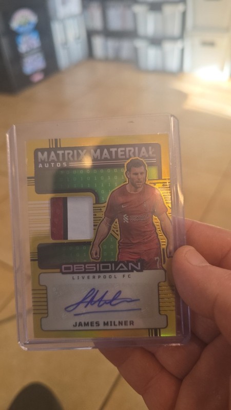 James Milner Matrix Material Match Worn Patch Auto 5/7 Gold Obsidian 2025-26 🔥