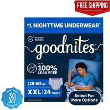 Goodnites Boys' Nighttime Underwear, Size XXL 120-165 lbs, 24 Ct Select for More