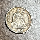 1871 Seated Liberty Half Dime VF details
