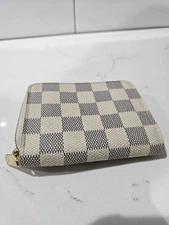 Louis Vuitton Zippy Coin Purse WHITE Damier Ebene