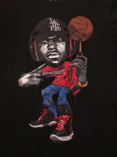 Nike Lebron James Witness Caricature Hip-hop T-Shirt Size Large Dri-Fit - Picture 15 of 15