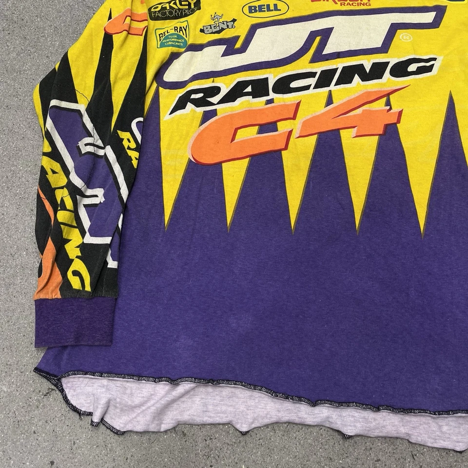 Vintage JT Racing Long Sleeve Jersey Size Large Jimmy Button - Image 2 of 4