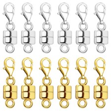 Magnetic Necklace Clasp Extra Strong, Gold and Silver Plated Magnet Jewelry Clas
