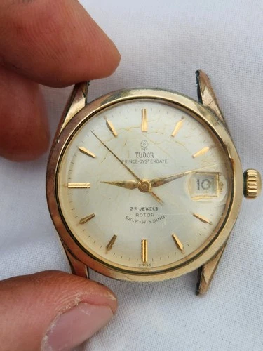 Vintage Tudor by Rolex Oysterdate Small Rose Watch 7966 1960s Running