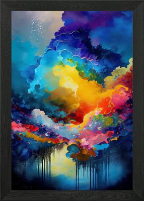 Abstrakt Farbspritzer 2 gerahmte Wandbilder Poster Leinwanddruck Bild