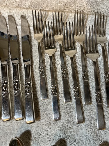 Oneida Community Silverplate Morning Star 45 Pc Flatware Set VTG 1948 Extra Nice - Picture 10 of 14