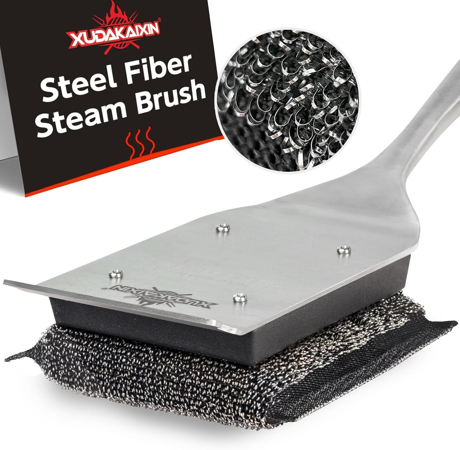 Safe Efficient Bristle-Free Steam Grill Brush Cleaner-image