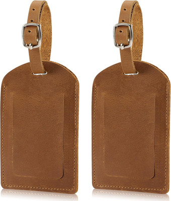 Leather Luggage Tag for Suitcases ID Tags Bag Tags (2 Pack)