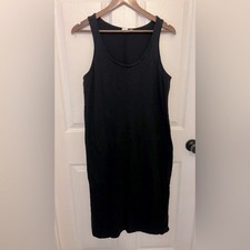 GAP Women's Black Sleeveless Scoop Neck Casual Midi Dress Size M