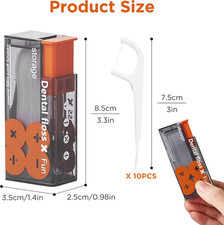 Automatic Dental Floss Storage Box Pop-Up Dental Floss Dispenser with 10Pcs Flos