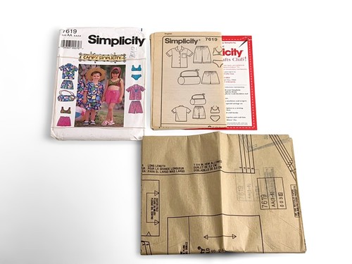 Simplicity 7619 Sewing Pattern, Kids’ Summer Outfits, Size AA (3-6X), Camp - Picture 3 of 3