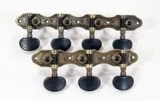 7 string 1/14 classical Bronze plated guitar tuner black buttons 406AB7-A2B