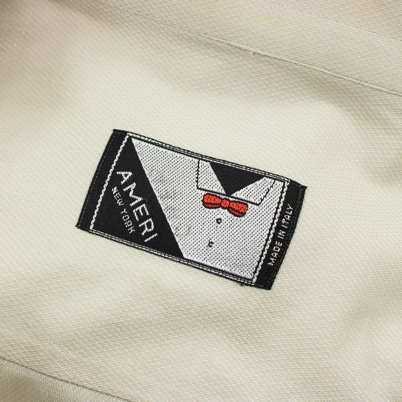 Ameri Taupe Cotton Pique MOP Btns Italy Spread Co… - image 4