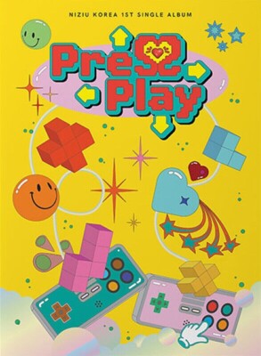 NIZIU [PRESS PLAY] 1st Single Album PRESS CD+Book+3 Card+Frame+Sticker+Pre-Order