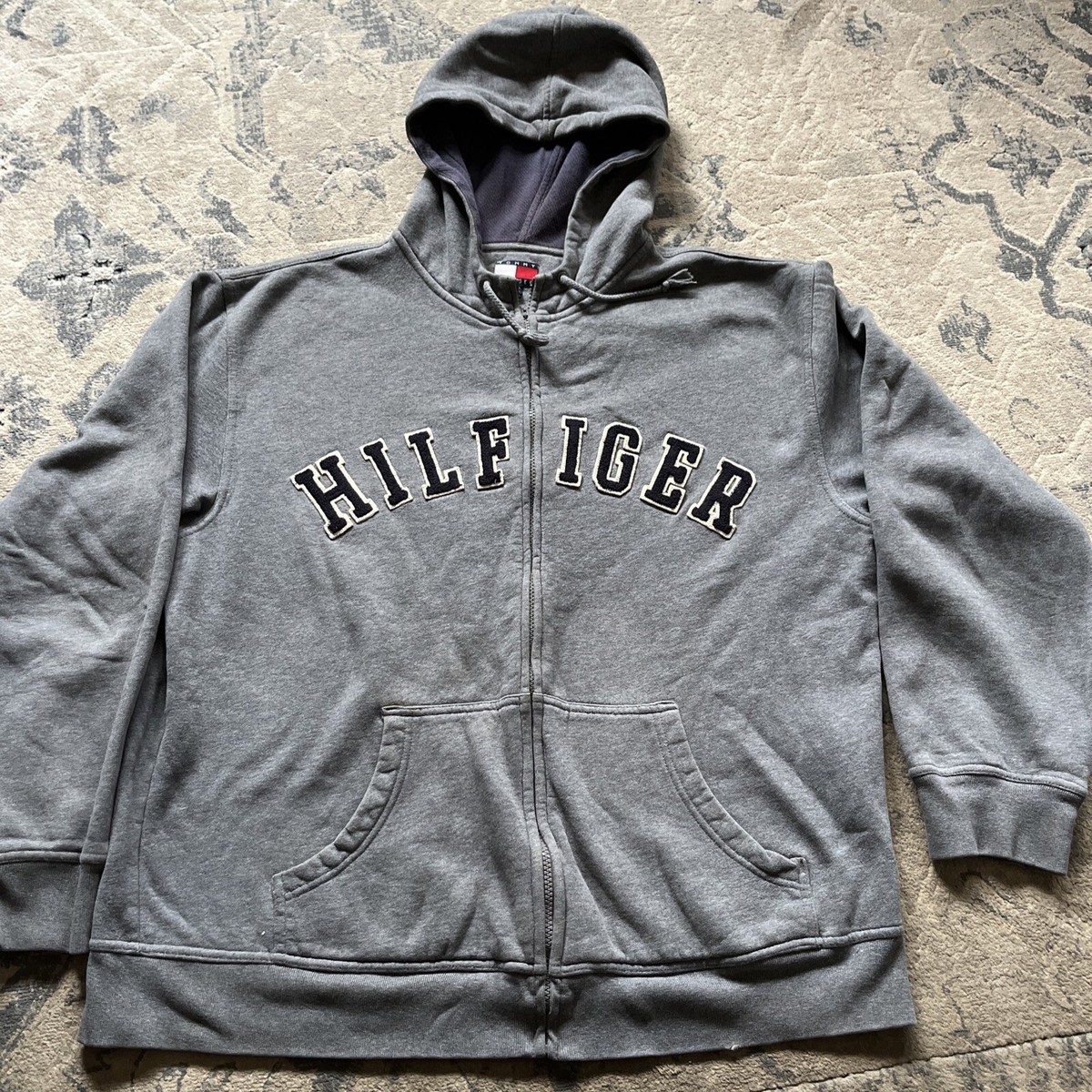 HOT Hilfiger Hoodie Grey Tommy Hilfiger Full Zip Tommy Hilfiger