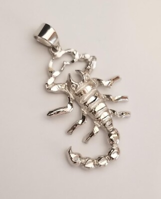 925 Sterling Silver Scorpion escorpión Pendant