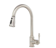 AKDY Easy-Install Single-Handle Sprayer Kitchen Faucet/ Flexible Hose in Nickel