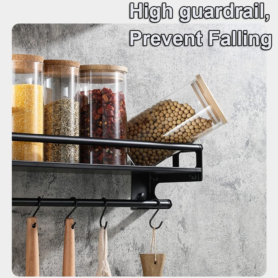 Kitchen Holder Pan Pot Rack Wall Mounted Kitchen Shelf Organizer