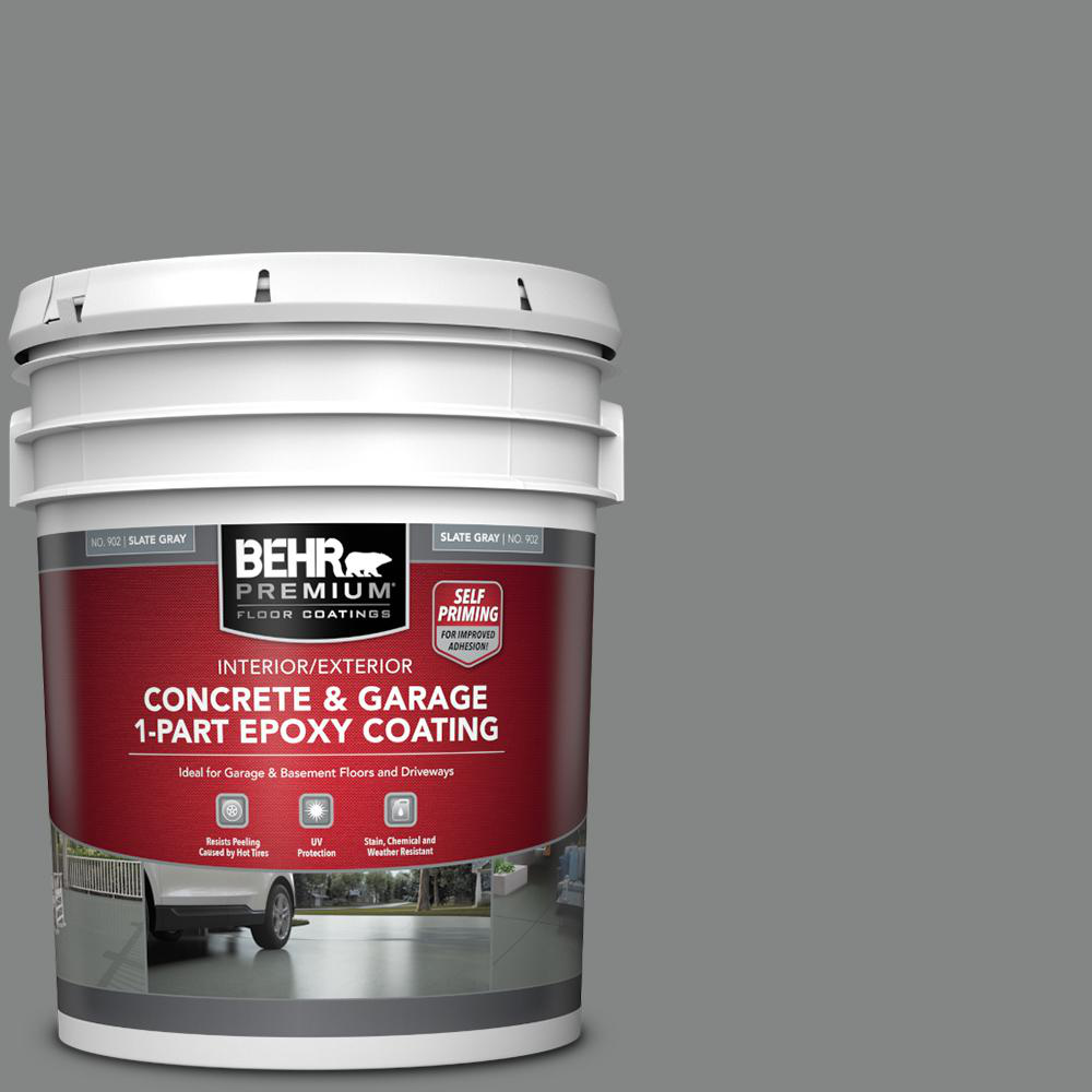 Slate Gray Epoxy Garage Floor Concrete Garage Floor Paint Slate