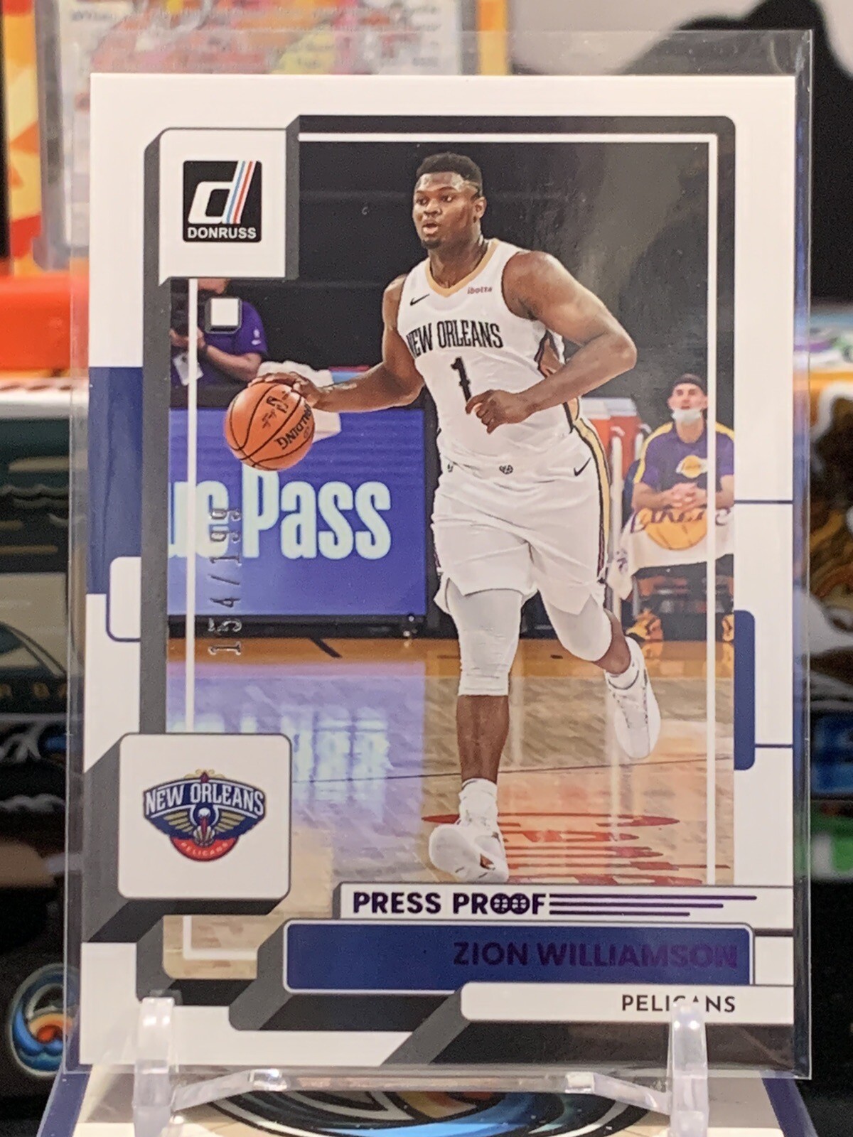 2022-23 Panini Donruss Purple Press Proof /199 Zion Williamson #164 WB3M
