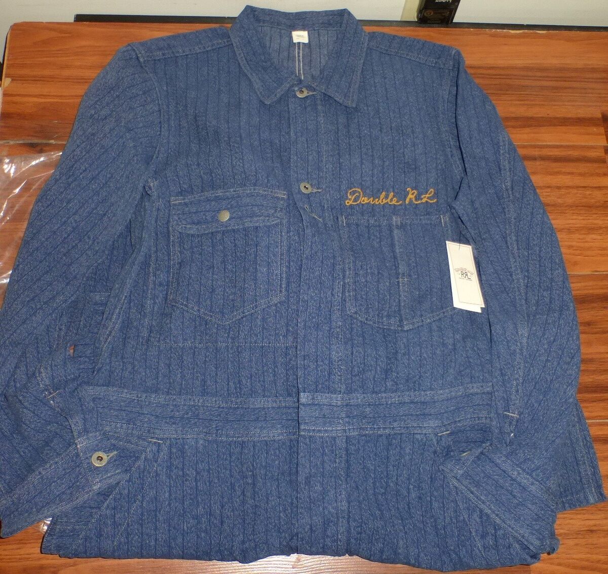 NWT RRL DOUBLE RL RALPH LAUREN EMBROIDERED JASPE TWILL NWT RRL DOUBLE RL RALPH LAUREN EMBROIDERED JASPE TWILL