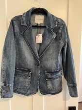 Lola Jeans Gia Denim Blazer Jacket Size Medium Nwt